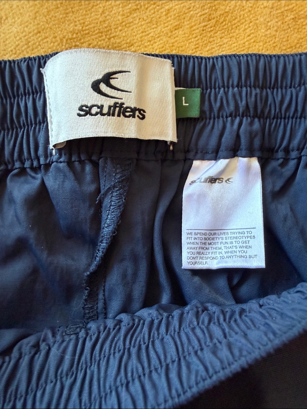 Scuffers Navy Track Pants with Side Stripes - Picture 3 of 4